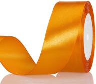 🎀 atrbb 25 yards 1-1/2 inch wide satin ribbon in vibrant orange shade for elegant wedding decor, handmade bows, and exquisite gift wrapping logo