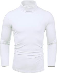 img 4 attached to 👕 LecGee Men's Slim Fit Thermal Turtleneck T-Shirt - Long Sleeve Casual Pullover Shirt for Optimal Style