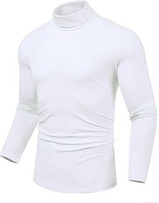 img 3 attached to 👕 LecGee Men's Slim Fit Thermal Turtleneck T-Shirt - Long Sleeve Casual Pullover Shirt for Optimal Style