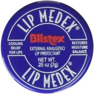 blistex lip medex external analgesic/lip protectant 0.25 oz (6-pack) - ultimate lip relief and protection logo