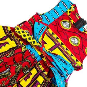 img 1 attached to HongyuAmy African Vintage Print Sleeveless Dresses with Tie Waist for Girls