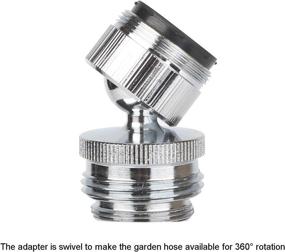 img 2 attached to 💧 Swivel Aerator Faucet Adapter Kit for Garden Hose - Multi-Thread Male to Male & Female to Male Connector - Chrome Finished