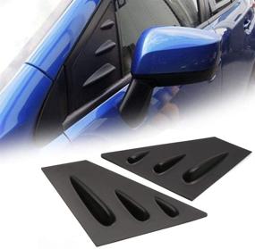 img 4 attached to 🚘 High-Quality YUZHONGTIAN Auto Trims Co., Ltd Window Scoop Louvers Cover for Subaru WRX STi - Exclusive Matte Black 2PCS Kit