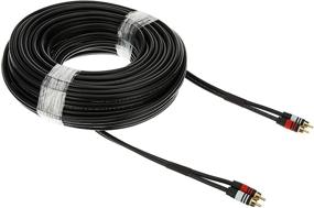 img 4 attached to 🔌 Monoprice Premium RCA Cable - 100ft, Black, 2 RCA Plug to 2 RCA Plug, Male to Male, 22AWG – Boost SEO