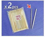 🦷 superfine extra thin toothpicks 0.04inch (200) - perfect for precise dental care! logo