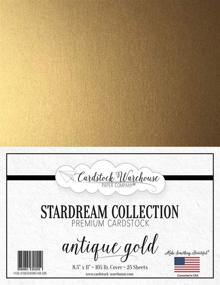 img 3 attached to 📜 Vintage Antique Gold Stardream Metallic Cardstock Paper - 8.5 X 11 Inch - 105 Lb. / 284 GSM Cover - Pack of 25 Sheets from Cardstock Warehouse