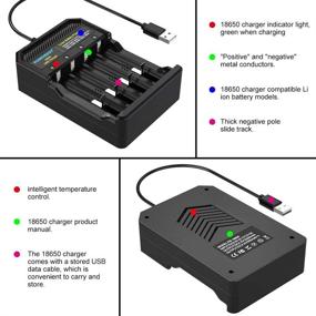 img 1 attached to POWOBEST USB 18650 Battery Charger Compatibility: Li-ion, IMR, INR, 14500-18650, RCR123A, 18490, 16340, 17670 - POWO18B Charger