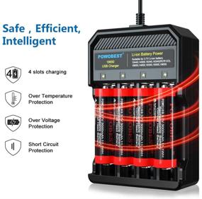 img 2 attached to POWOBEST USB 18650 Battery Charger Compatibility: Li-ion, IMR, INR, 14500-18650, RCR123A, 18490, 16340, 17670 - POWO18B Charger