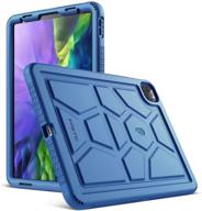 🐢 poetic turtleskin series ipad pro 11 2020 & 2018 case - heavy duty shockproof navy blue cover logo