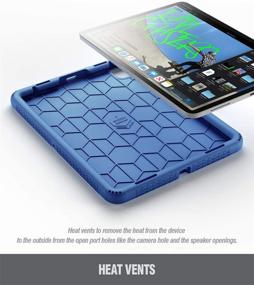 img 2 attached to 🐢 Poetic TurtleSkin Series iPad Pro 11 2020 & 2018 Case - Heavy Duty Shockproof Navy Blue Cover