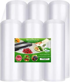 img 4 attached to 6 Pack of SurpOxyLoc Food Saver Vacuum Sealer Bags Rolls - 8&#34;x20&#39;(3 Rolls) and 🛍️ 11&#34;x20&#39;(3 Rolls) - BPA Free, Heavy Duty, Ideal for Sous Vide Cooking and Vacuum Sealing Storage