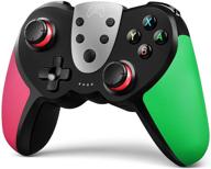 🎮 terios wireless controller for switch, switch lite – premium video game joypad – 3 turbo speed levels – nfc technology (pink/green) логотип