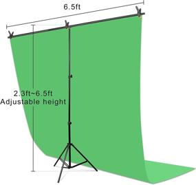 img 3 attached to CMICHO Green Screen Backdrop Kit - Green Background Stand Support with 6x9Ft Polyester Photo Background and 3 Spring Clamps for TV, Photo, Video, and Studio Photography