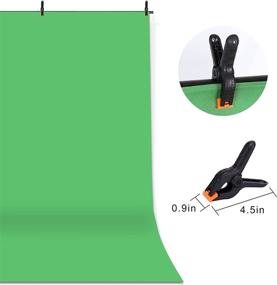 img 2 attached to CMICHO Green Screen Backdrop Kit - Green Background Stand Support with 6x9Ft Polyester Photo Background and 3 Spring Clamps for TV, Photo, Video, and Studio Photography