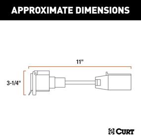 img 3 attached to Адаптер специального колодца Curt 57003 для трейлера с семью проводами и совместимым с LED освещением для стороны автомобиля.