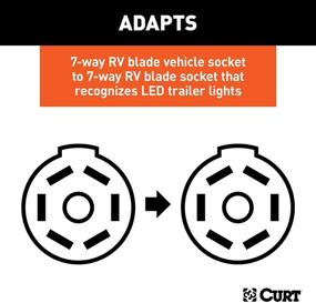 img 1 attached to Адаптер специального колодца Curt 57003 для трейлера с семью проводами и совместимым с LED освещением для стороны автомобиля.