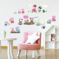 🐷 peppa the pig peel and stick wall decals - roommates rmk3183scs logo