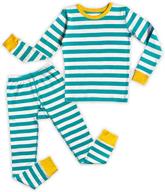 premium fair trade certified organic cotton footless pjs for mighty boys and girls - perfect for toddlers and kids logo