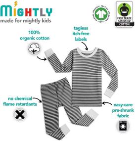 img 1 attached to Premium Fair Trade Certified Organic Cotton Footless PJs for Mighty Boys and Girls - Perfect for Toddlers and Kids