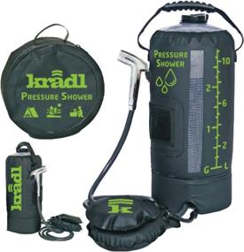 img 4 attached to 🚿 Experience Ultimate Convenience with Kradl - Portable Camping Shower: 2.9 Gallon Solar Shower Bag, Foot Pump & Sprayer for an Unforgettable Adventure!
