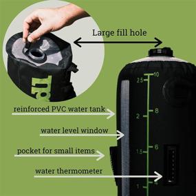 img 2 attached to 🚿 Experience Ultimate Convenience with Kradl - Portable Camping Shower: 2.9 Gallon Solar Shower Bag, Foot Pump & Sprayer for an Unforgettable Adventure!