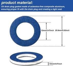 img 3 attached to 🔧 Set of 12 Oil Drain Plug Gasket Crush Washer Seals (Part 90430-12031) for Toyota Prius, Tundra, Sienna, Highlander, Lexus Avalon, Camry, Corolla, Tacoma, 4Runner, and RAV4