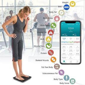 img 3 attached to 📊 ZOETOUCH Body Fat Scale with BIA Technology & Baby Mode - Smart BMI Scale for Body Composition Analysis, Syncs with 1byone Apple Health Google Fit Fitbit App - Supports up to 396 lbs - Color: Black