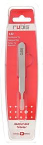 img 2 attached to Swiss-Made Rubis Needle Nose Tweezer for Precise Hair Removal