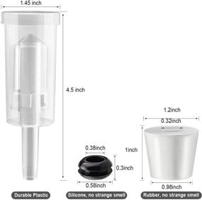 img 3 attached to 🍺 MRbrew 3-Piece Airlock Fermentation Kit | Set of 5 with Mason Jar Grommet & Carboy Jug Bottle Bucket #6 Drilled Silicone Stopper | Ideal for Home Brewing and Preservation Airlock