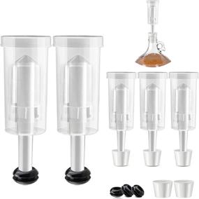 img 4 attached to 🍺 MRbrew 3-Piece Airlock Fermentation Kit | Set of 5 with Mason Jar Grommet & Carboy Jug Bottle Bucket #6 Drilled Silicone Stopper | Ideal for Home Brewing and Preservation Airlock