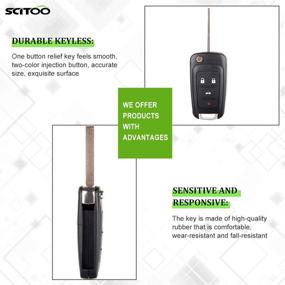 img 1 attached to 🔑 SCITOO 4-Button Keyless Entry Remote Key Fob Replacement for Chevy Malibu Camaro Cruze Equinox OHT01060512 - 1PC