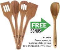 🌍 efficient and earth-friendly: ecocheph 4-piece non scratch bamboo utensil set logo