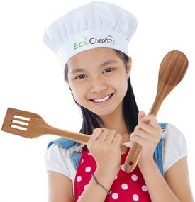 img 1 attached to 🌍 Efficient and Earth-Friendly: EcoCheph 4-Piece Non Scratch Bamboo Utensil Set