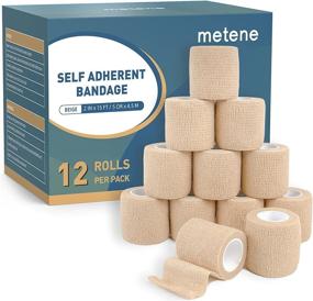 img 4 attached to Versatile Self Adhesive Bandage Wrap 12 Pack - Sports Tape 2 Inches X 5 Yards - Breathable & Waterproof Elastic Bandage for Sports, Wrist and Ankle Wrap