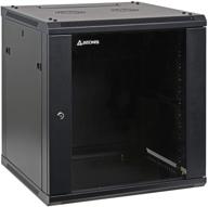 aeons 12u signature wall mount 19-inch it network cabinet enclosure server rack with 22-inch depth and glass door logo