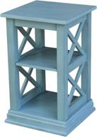 🌊 ocean blue accent shelves table by international concepts: a stunning addition for your home décor logo