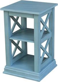 img 4 attached to 🌊 Ocean Blue Accent Shelves Table by International Concepts: A Stunning Addition for Your Home Décor