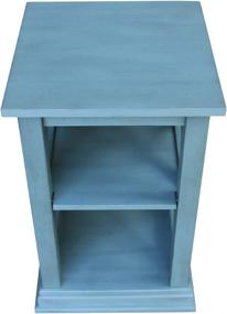 img 1 attached to 🌊 Ocean Blue Accent Shelves Table by International Concepts: A Stunning Addition for Your Home Décor