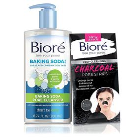 img 4 attached to Bioré Combination Skin Baking Soda Pore Cleanser (6.77 oz) + One Bioré Nose Pore Strip with Deep Cleansing Charcoal