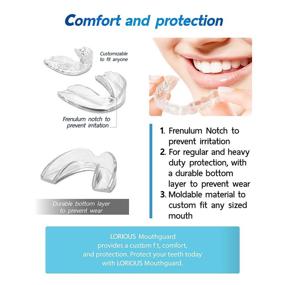img 1 attached to 🦷 LORIOUS Mouthguard: Premium Set of 6 BPA Free Moldable Mouthguards for Teeth Grinding, Bruxism, Sports, Whitening Tray - One Size Fits All