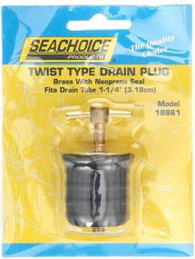 img 1 attached to 🚢 Seachoice 18861 Twist-Turn 1.25-Inch Marine Boat Brass Drain Plug: Durable and Secure with Neoprene Seal