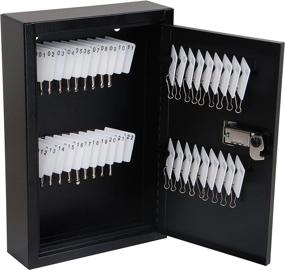 img 3 attached to 🔑 AdirOffice Steel Key Cabinet - Heavy Duty Key Safe - Combination Lock Box | Holds 40 Keys (Black)