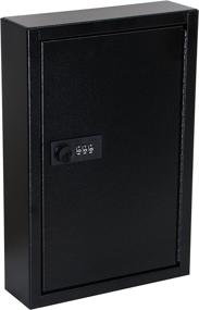 img 2 attached to 🔑 AdirOffice Steel Key Cabinet - Heavy Duty Key Safe - Combination Lock Box | Holds 40 Keys (Black)