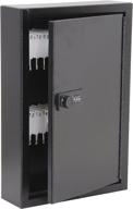 🔑 adiroffice steel key cabinet - heavy duty key safe - combination lock box | holds 40 keys (black) logo