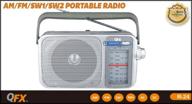 📻 enhanced qfx r-24 portable radio with am/fm/sw1-sw2 frequencies logo