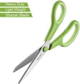 img 1 attached to ✂️ Flycut Comfort Grip Scissors: 8 Inch Multipurpose 3-Pack | Heavy Duty Stainless Steel Blades for Precise Cutting of Paper, Cardboard, Fabric, Craft Sewing | Suitable for Office, School, and Home Use