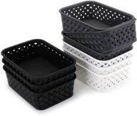 📦 bekith small plastic storage basket 9-pack for closet organization and de-cluttering: ideal for accessories, toys, cleaning products, and more! logo