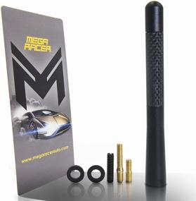 img 4 attached to 🚗 Mega Racer 1 x Nismo Racing Style 1 Piece 5-inch Carbon Fiber Car Antenna - FM AM Radio Antenna Truck Antenna, Short Antenna with Black Polished Finish - Top-Quality Vehicle Antennas