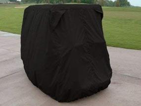 img 2 attached to 🏌️ BLACK Premium Four Person Golf Cart Cover - Heavy Duty 420 Denier Weight - 106” Length x 48” Width x 63” Height - TWO YEAR NO B.S. WARRANTY !!