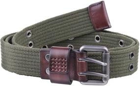 img 4 attached to 🌙 Durable Men's Accessories: Moonsix's Double Grommet Canvas Collection